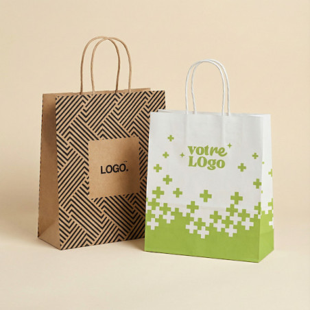 Sac kraft poignées ficelles personnalisés | Fournisseur Packaging