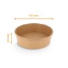 Pot salade kraft brun