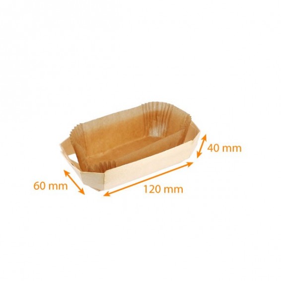 Barquette de cuisson en bois