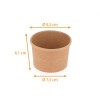 Pot a soupe, glace en kraft brun