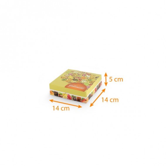Boite pâtissière carrée Petit Plaisir Gourmand