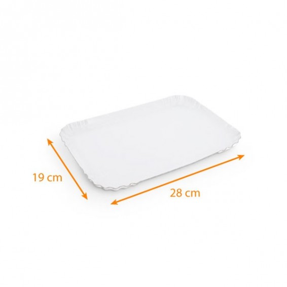 Plateau traiteur en carton blanc