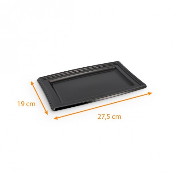 Plat en plastique noir