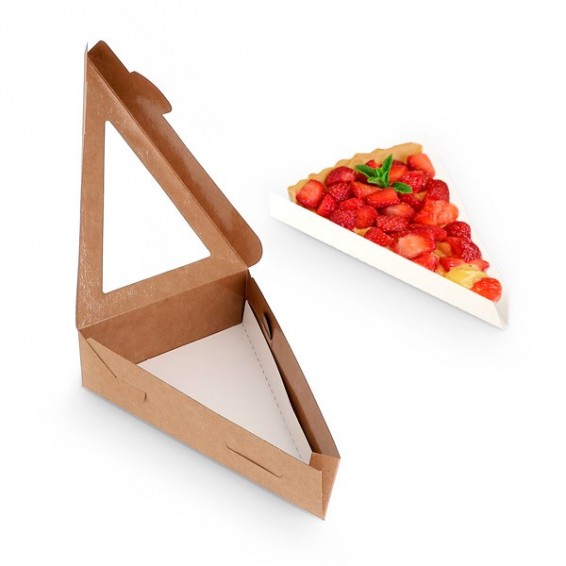 Boite triangulaire à fenetre en kraft