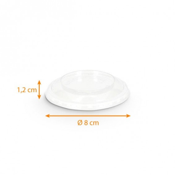 Couvercle pour pot rond APET