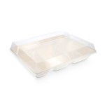 Couvercle pour plateau repas en fibre vegetale