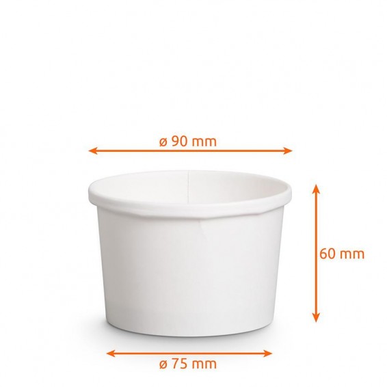 Pot carton blanc