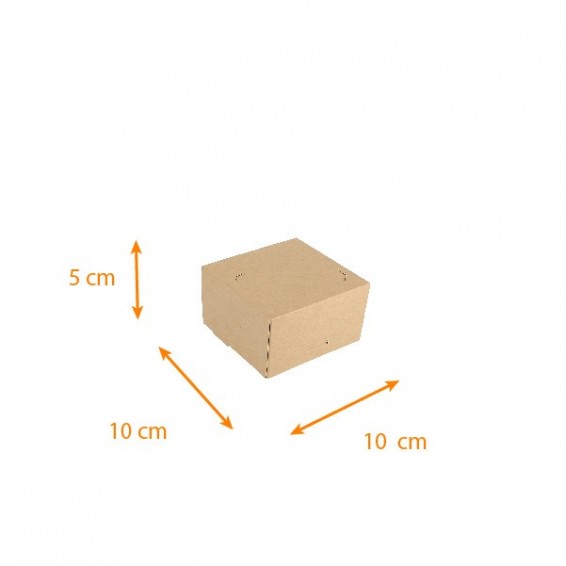 Boite carrée en kraft brun