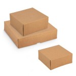 Boite carrée en kraft brun