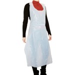 Tablier jetable blanc 0,75 x 1,25m en PE