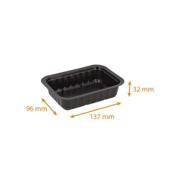 Barquette scellable noire