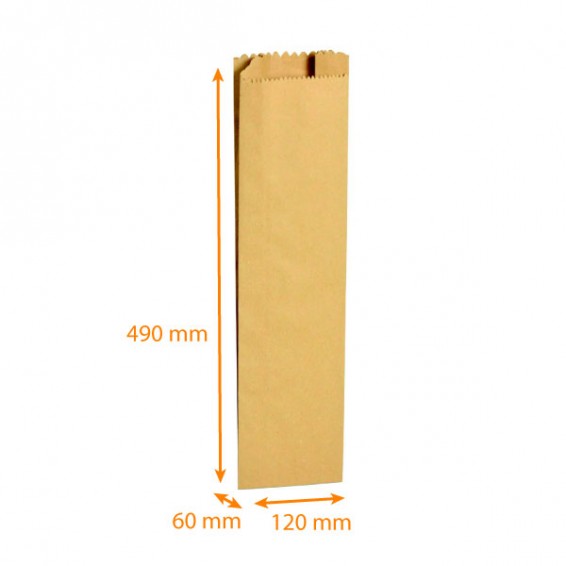 Sac à soufflet en kraft brun