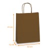 Sac kraft poignée ficelle de couleur