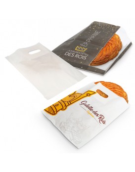 Sac galette en kraft blanchi modèle "Plaisir"