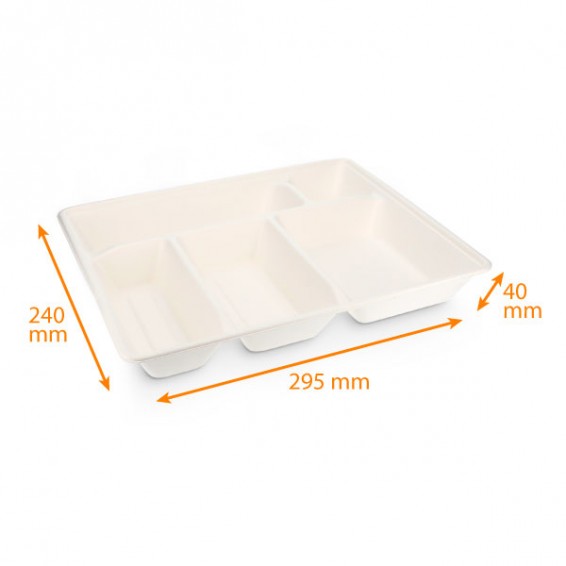 Plateau repas en fibre vegetable 