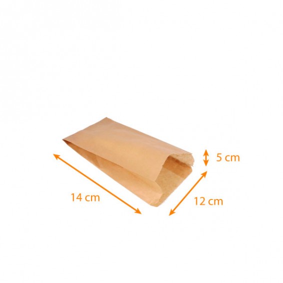 Sac croissant en kraft brun