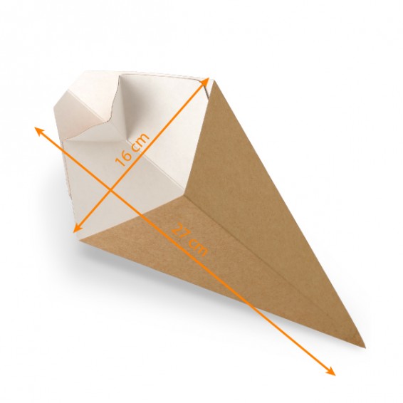 Cornet frites carton kraft 