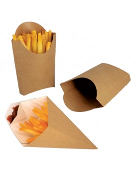 Cornet frites carton kraft 