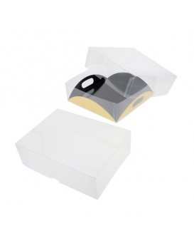 Boite transparente pour plateau rainé