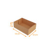 Caissette pâtissière kraft brun