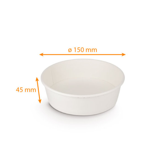 Pot salade kraft blanc