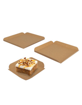 Carré rainé en kraft brun