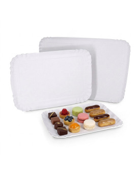 Plateau traiteur en carton blanc