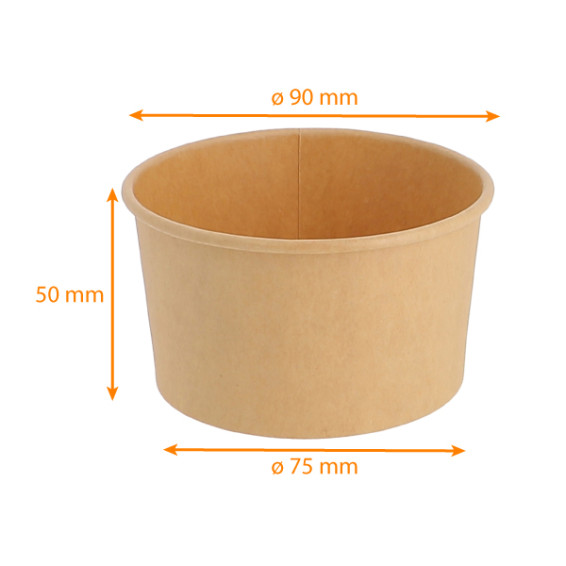 Coupe a dessert en carton brun