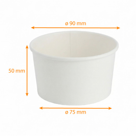Coupe a dessert en carton blanc