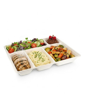 Plateau repas en fibre vegetale 